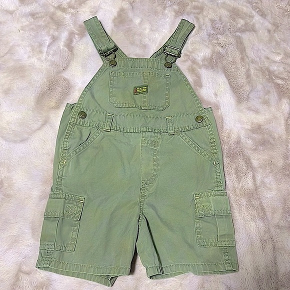 Baby Old Navy Army Green Cargo Overalls, Baby Size 24 Months. - Picture 5 of 9